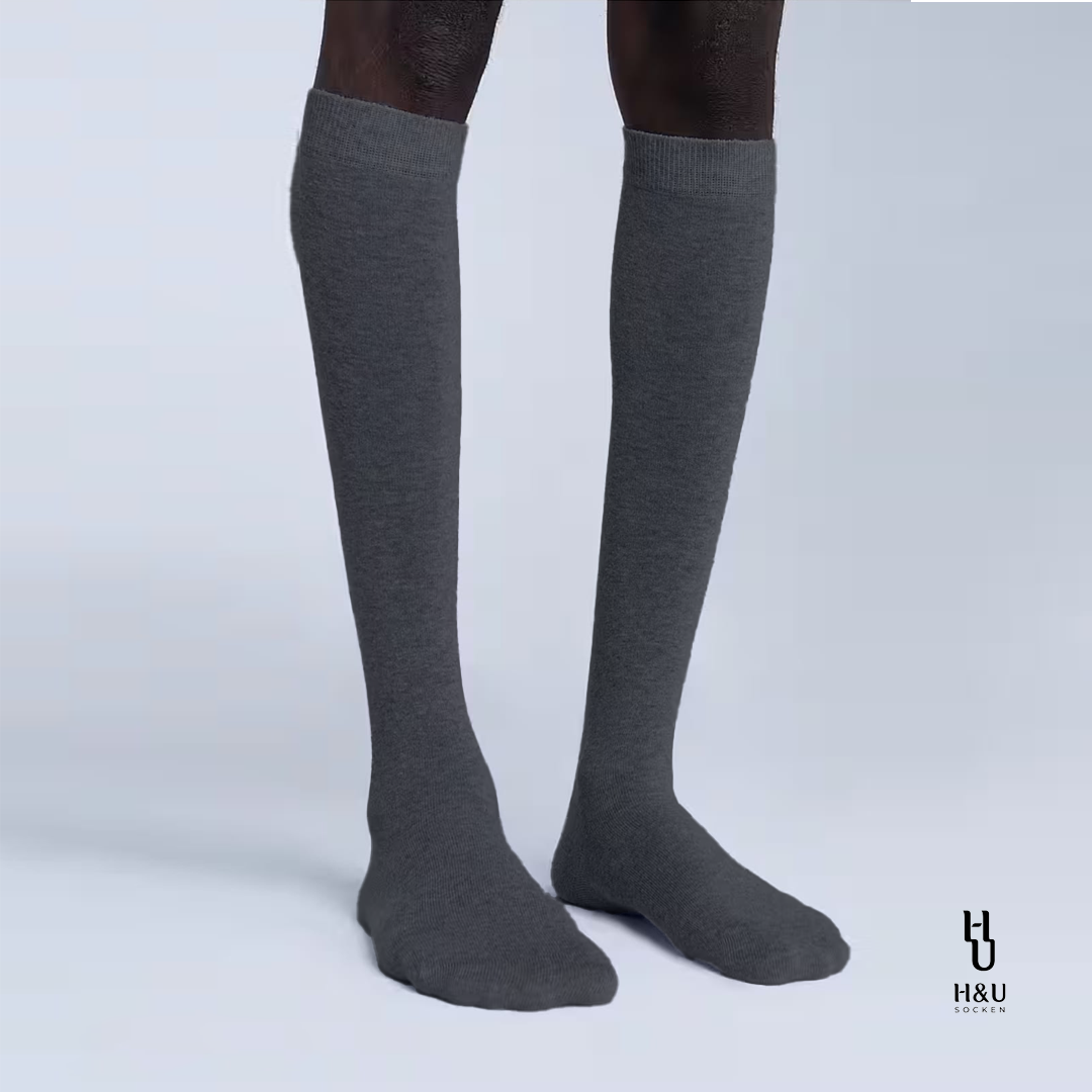 Kniestrümpfe Herren Dunkelgrau