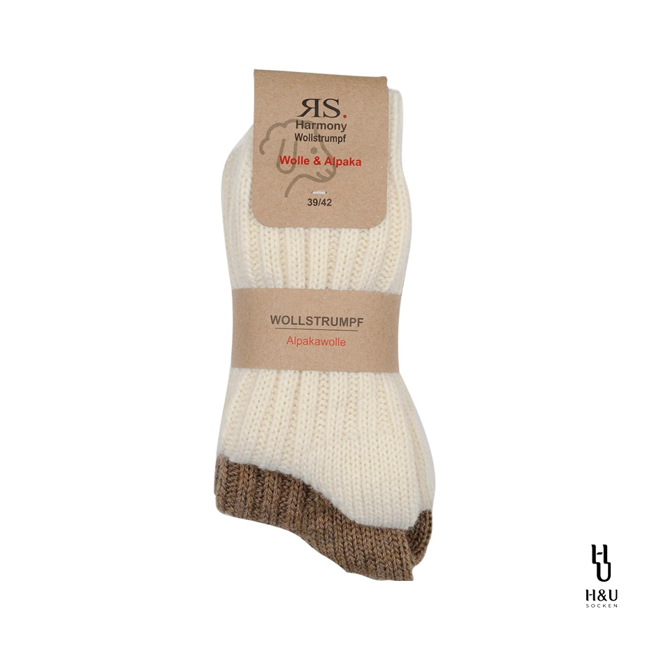 Wollstrumpf "Soft Alpaka" Thermosocken Uni