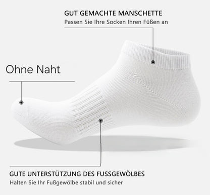 Sneaker Socken – Unisex Sport Füßlinge in Schwarz | 20 Paar