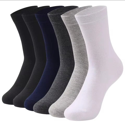 Herren Business Socken 90% Baumwolle ohne Naht ohne Gummi handgekettelt 12 Paar