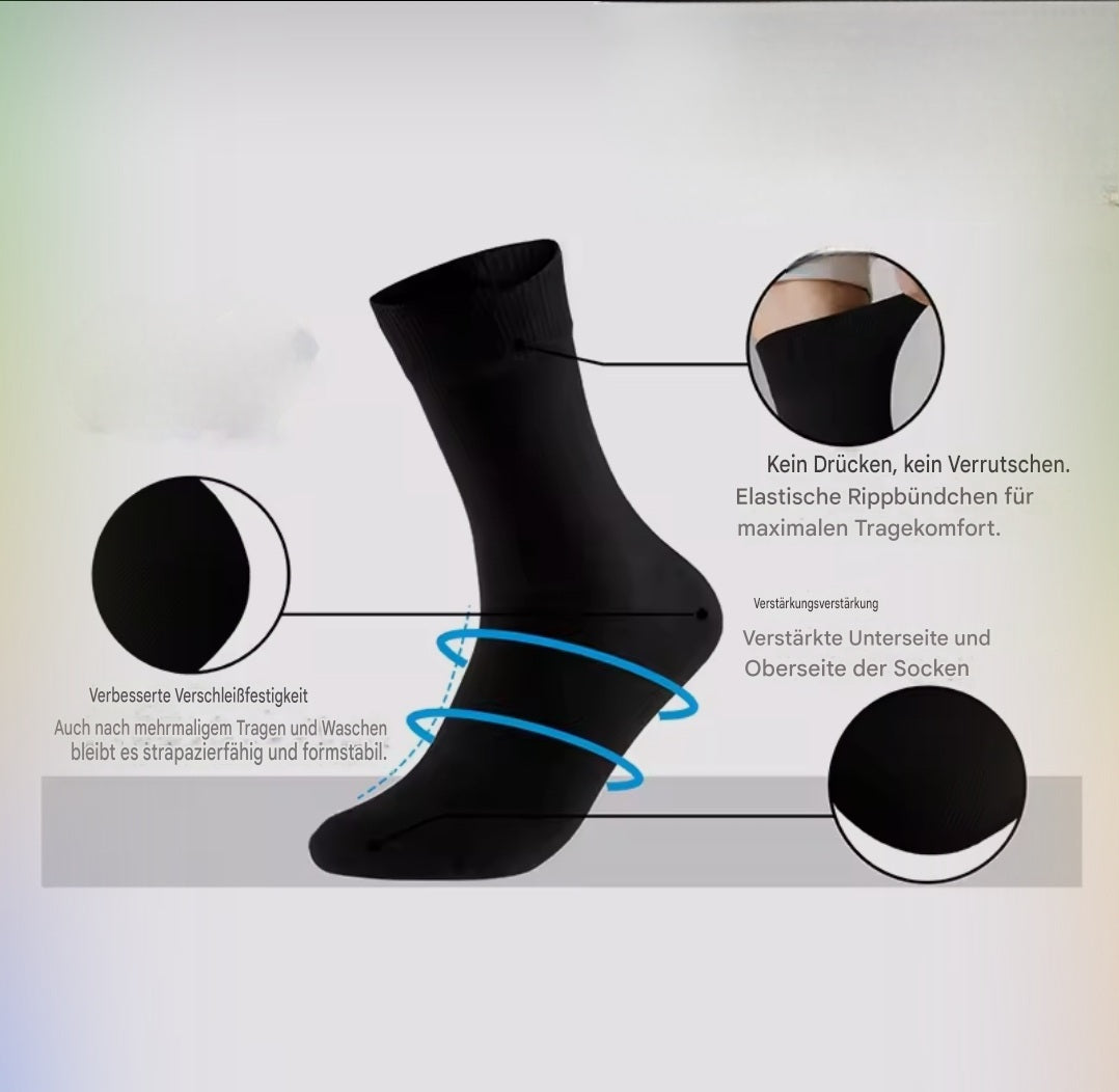 Herren Business Socken 90% Baumwolle ohne Naht ohne Gummi handgekettelt 12 Paar