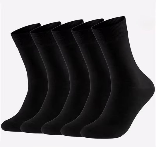 Herren Socken Schwarz Damen Strümpfe Business  Baumwolle Schwarz