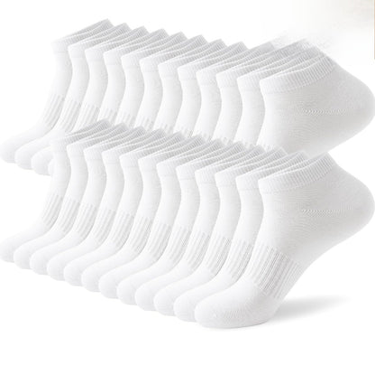 Sneaker Socken – Unisex Sport Füßlinge in Schwarz | 20 Paar