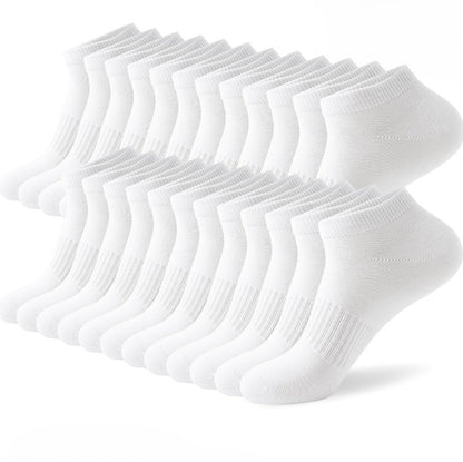 Sneaker Socken – Unisex Sport Füßlinge in Schwarz | 20 Paar