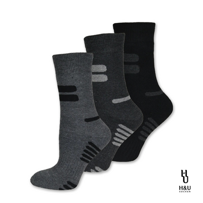 Thermosocken Grau Schwarz